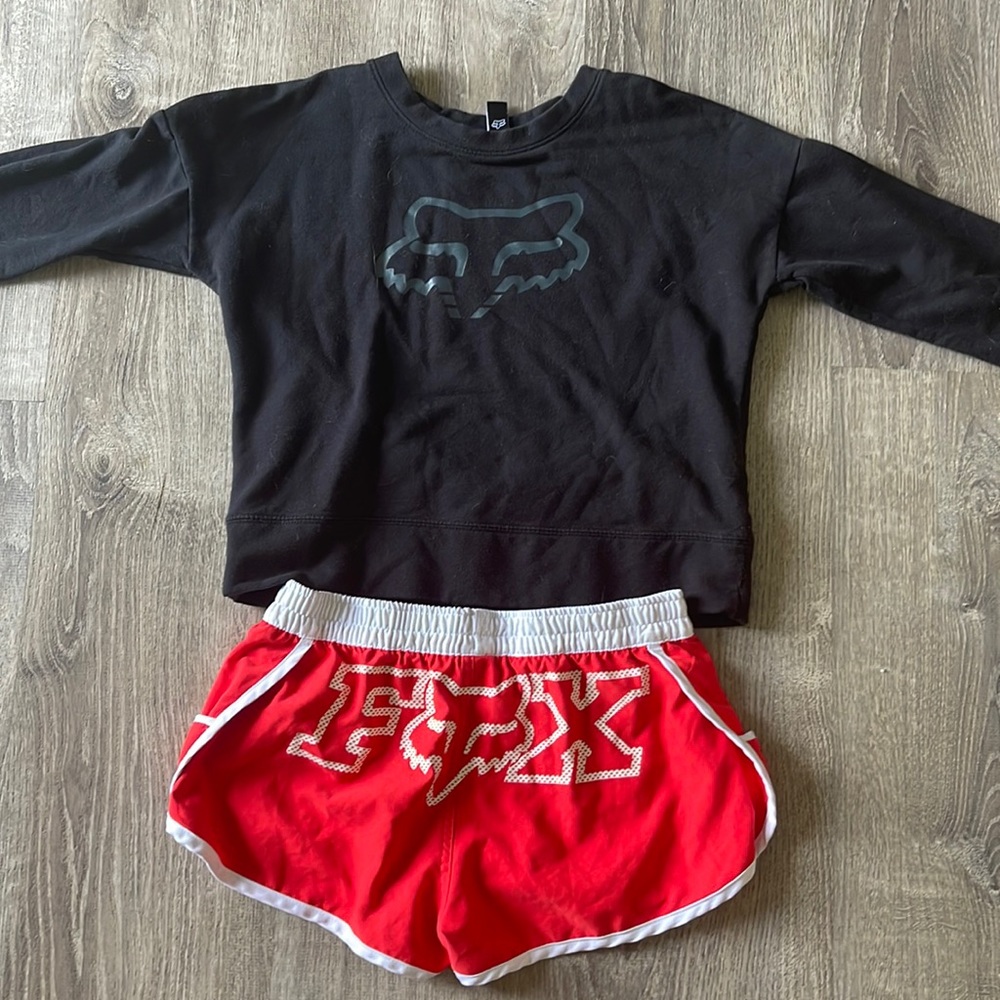 Fox long sleeve, fox swim shorts